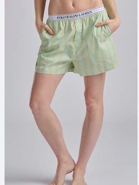 Polo by Ralph Lauren Pastel Green Striped Pajama Women’s Shorts